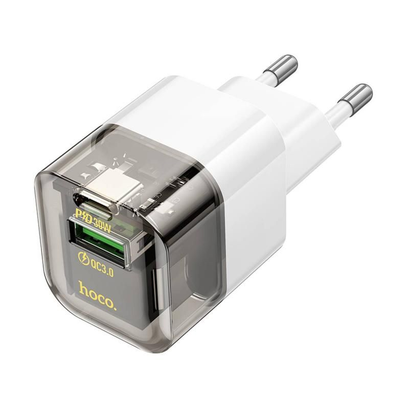 Сетевое зарядное устройство USB Hoco C131A (30W/QC 3.0/порт USB-C PD) <черный>  #1