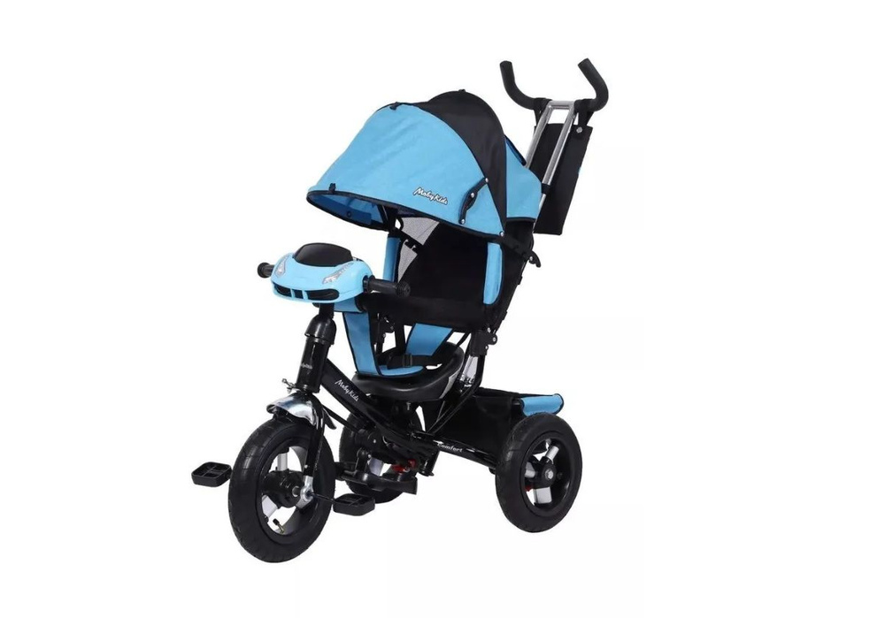 Детский велосипед трехколесный "Comfort " 12*10 AIR CAR (синий меланж) 2024  #1
