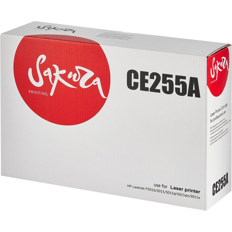 Картридж Sakura CE255A (55A) для HP LJ CP3525n/LJ P3010/LJ P3015/LJ P3015d/LJ CP3015x, черный, 6000 к. #1