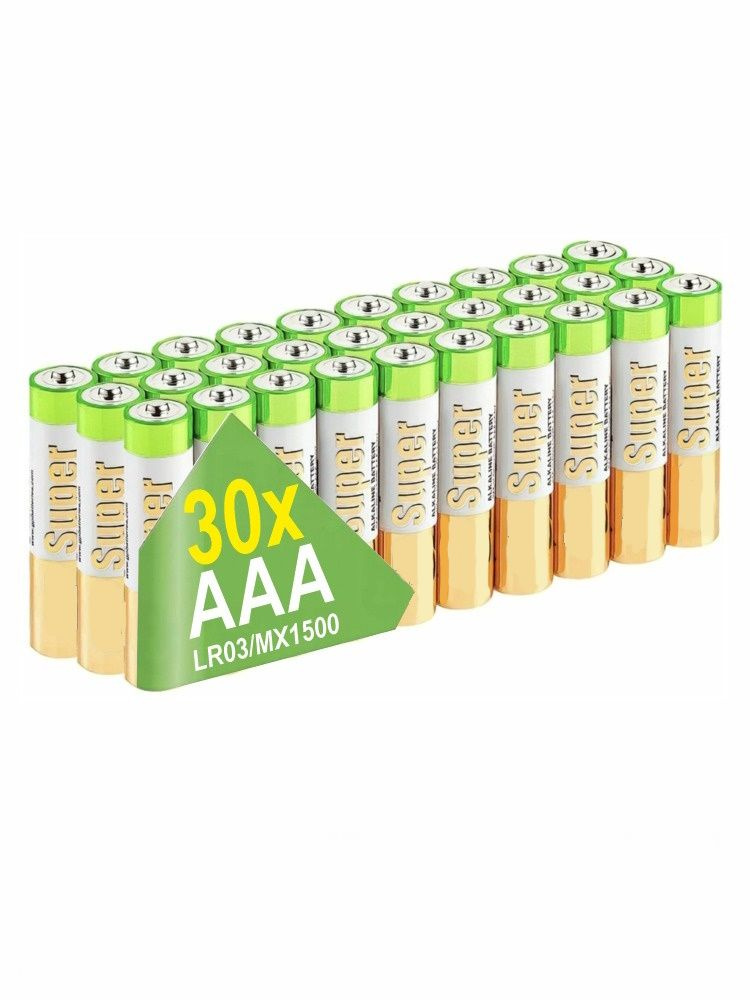 Батарейка AAA, Щелочной тип, 1,5 В, 30 шт #1
