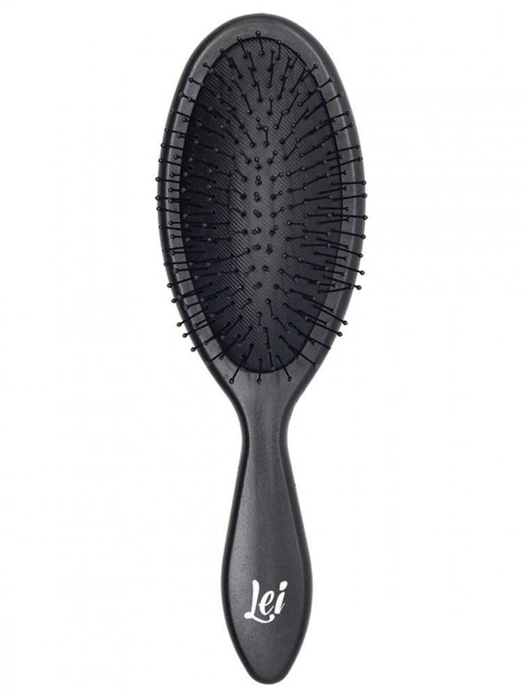 Lei Расческа для волос массажная пластиковая 22см, черная  #1