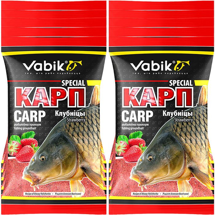 Прикормка натуральная Vabik SPECIAL Карп Клубника (10 кг) / Прикормка Вабик / Фидерная ловля  #1