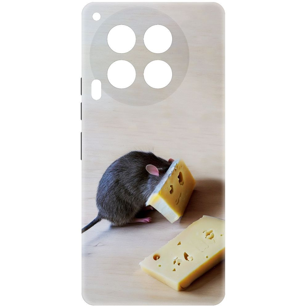Чехол-накладка Krutoff Soft Case Мышь и сыр для TECNO Camon 30 5G черный  #1