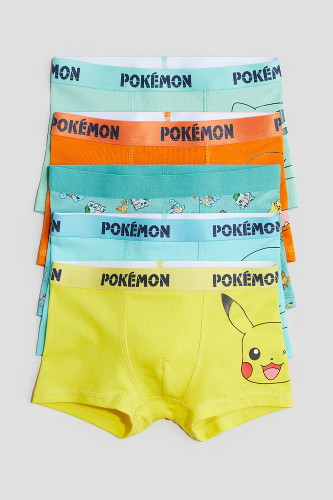 Комплект трусов боксеры, шорты H&M Pokemon, 5 шт #1