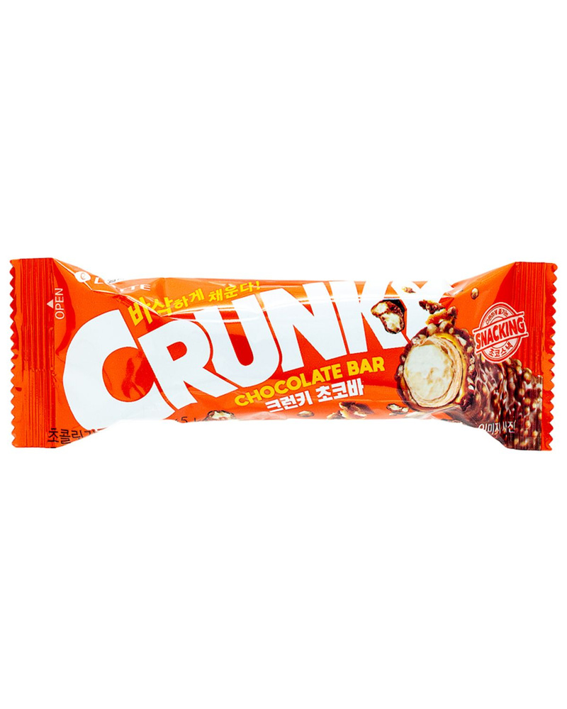 Lotte / Шоколадный батончик CRUNKY CHOCO BAR хрустящий 30г, 10 шт ...