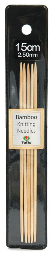 Спицы чулочные бамбуковые "Bamboo" 2,5 мм, 15 см, Tulip, KND060250 #1