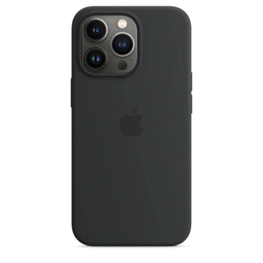 Силиконовый чехол Soft Touch на iPhone (Айфон) 15 Pro Max (с логотипом), черный  #1