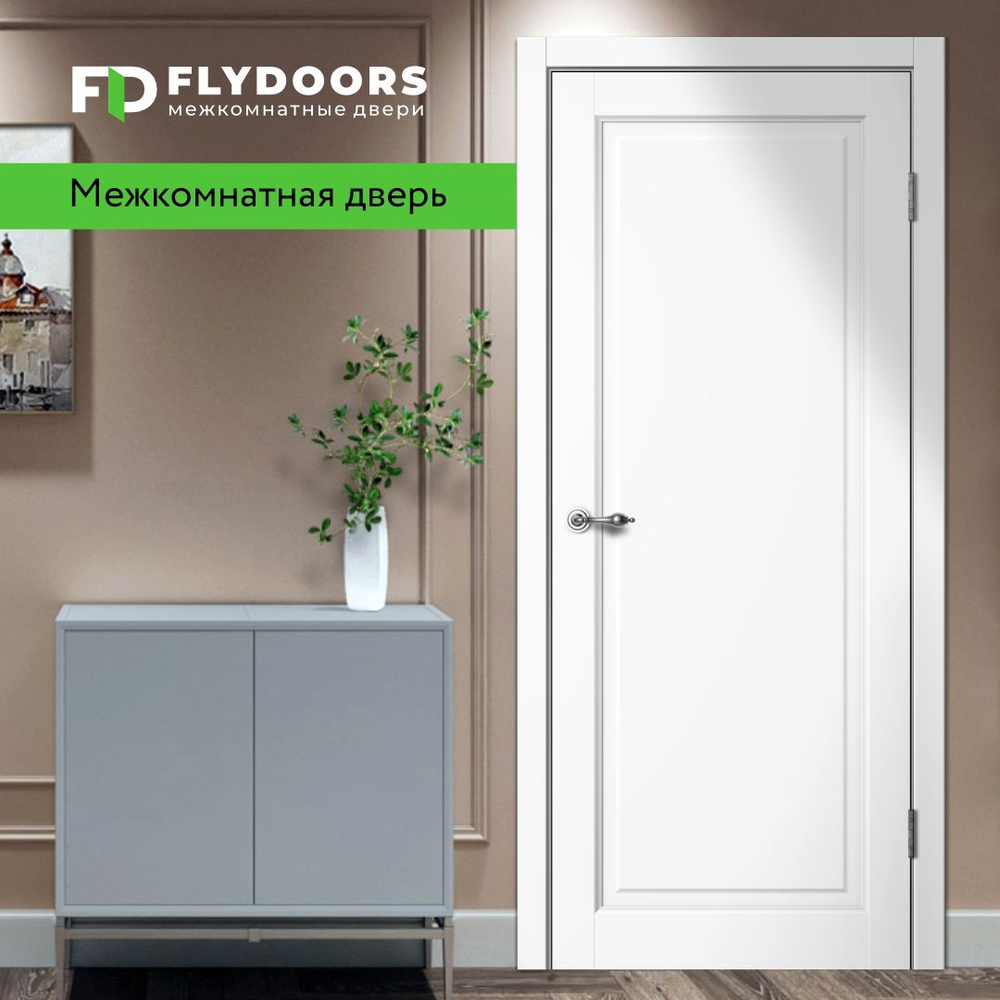 Дверь межкомнатная FLYDOORS комплект Коллекции Classic С06 ПГ, цвет Белый, 700*2000  #1