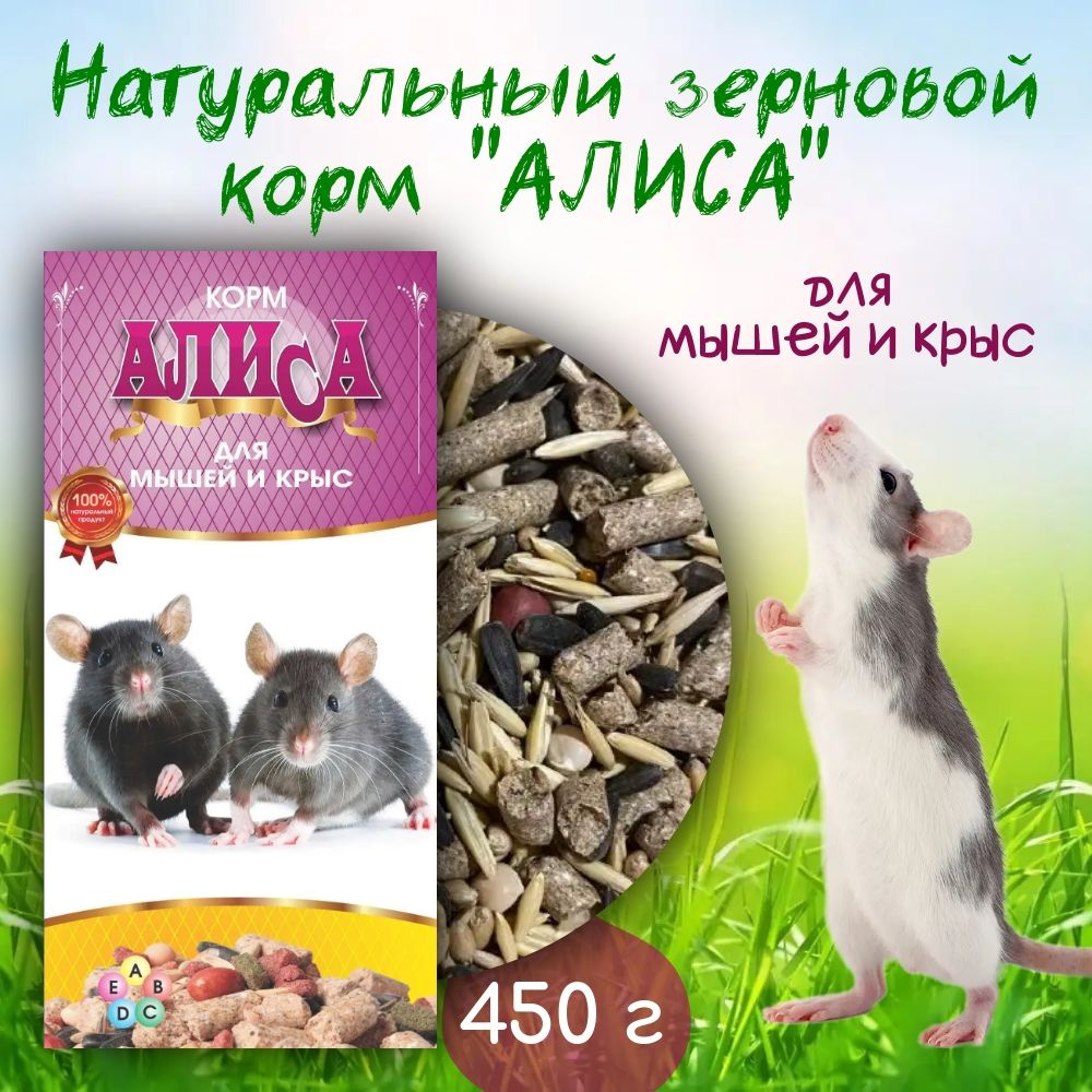 Корм для мышей и крыс Алиса 450гр #1