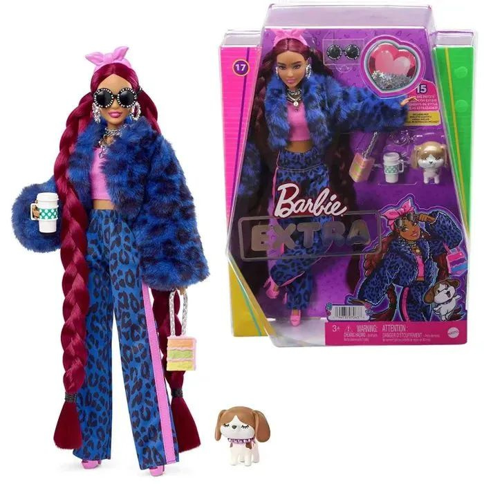 Кукла Barbie Экстра в синем спортивном костюме HHN09 #1