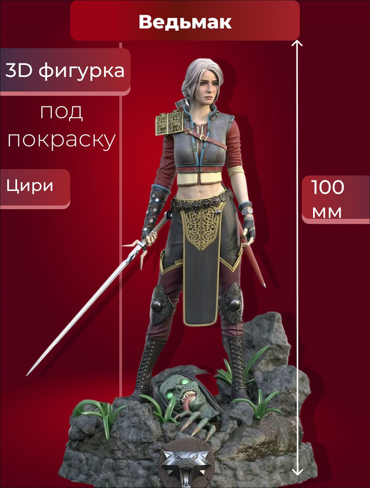 Коллекционная фигурка Цири 100мм Witcher 3 / Ciri Ведьмак #1