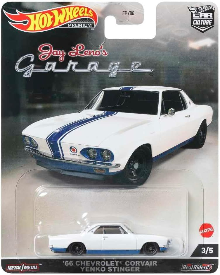 Коллекционная Premium машинка Hot Wheels '66 Chevrolet Corvair Yenko Stinger White (коллекция Car Culture #1