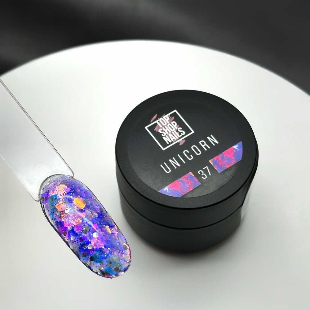 Блестки Unicorn gel 37 TopShopNails, 5мл #1