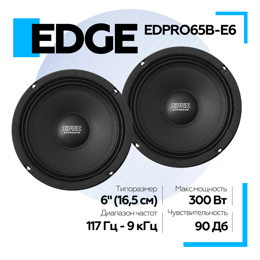 Акустическая система EDGE EDPRO65B-E6 (2 шт.) мидбасс #1
