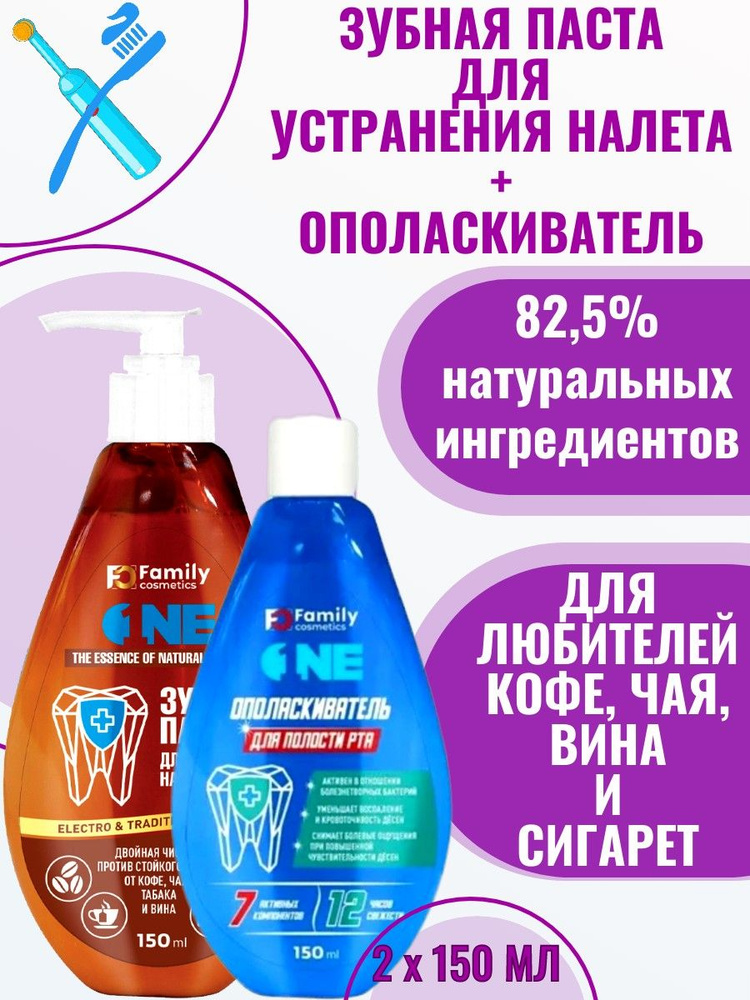 Зубная паста отбеливающая с ополаскивателем, с дозатором, для удаления ...