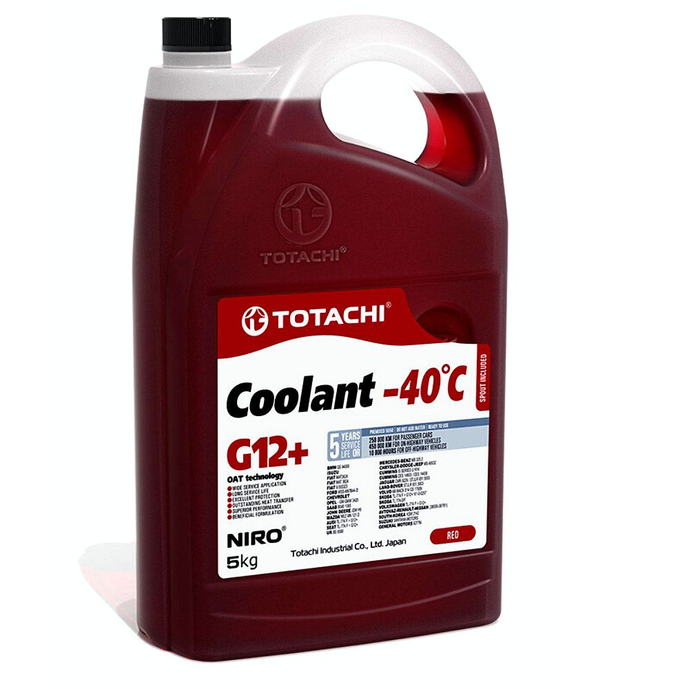 Антифриз красный TOTACHI NIRO Coolant Red -40C G12+ 5кг #1