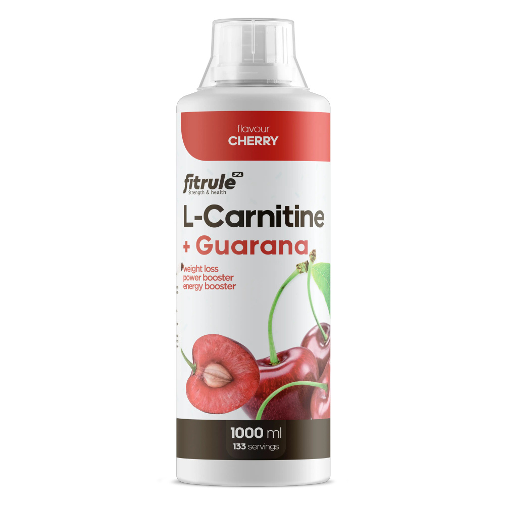 Энергетический напиток Fitrule L-Carnitine+Guarana 1000ml (Вишня) Тонизирующий эффект, Улучшение концентрации, #1