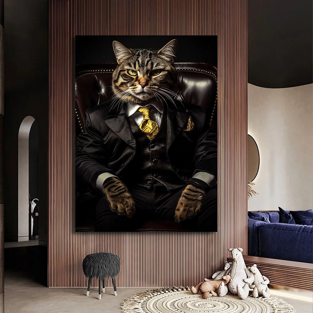 Картина с котом, кот в костюме, 40х60 см. #1