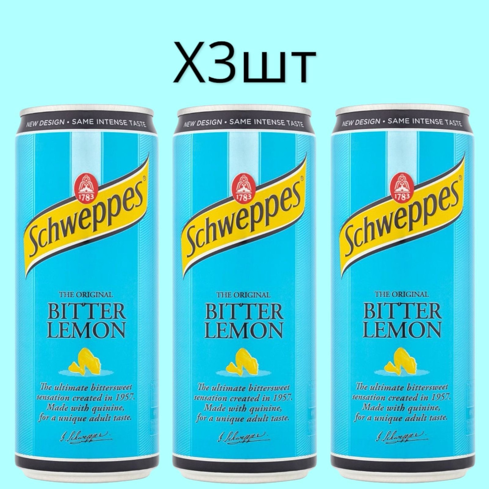 Газированный напиток Швепс Биттер Лимон Schweppes Bitter Lemon (Польша), 330 мл * 3 шт  #1