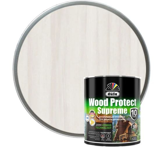 Пропитка Dufa WOOD PROTECT Supreme, белая 0,75 л #1