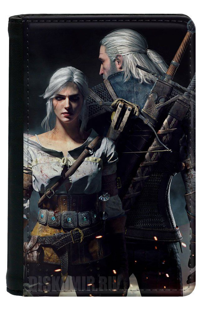 Обложка на паспорт The Witcher 3: Wild Hunt - Geralt и Ciri #1