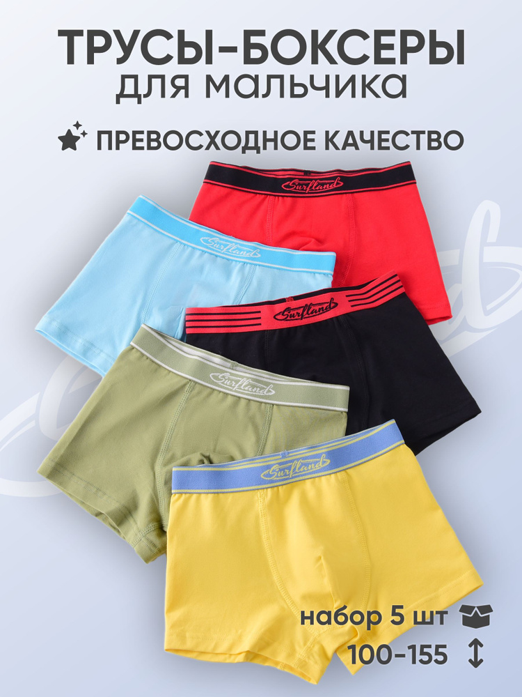 Трусы боксеры Surfland 5Color, 5 шт #1