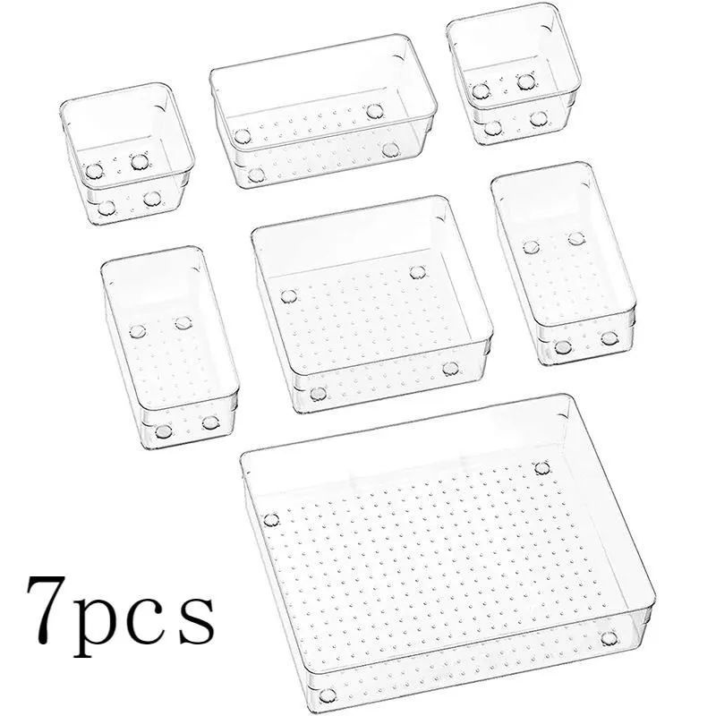 Органайзер для косметики, органайзер для хранения вещей, разделители для ящиков набор 7 шт  #1
