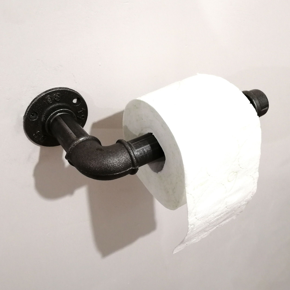 Держатель для туалетной бумаги из труб в стиле лофт из водопроводных труб  #1