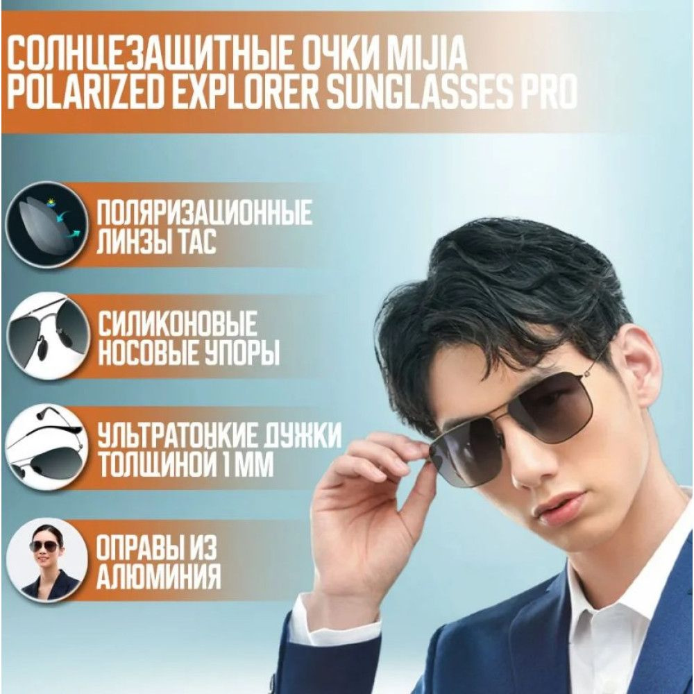 Солнцезащитные очки Mijia Polarized Explorer Sunglasses Pro TYJ03TS защита UV400 , защита от царапин #1