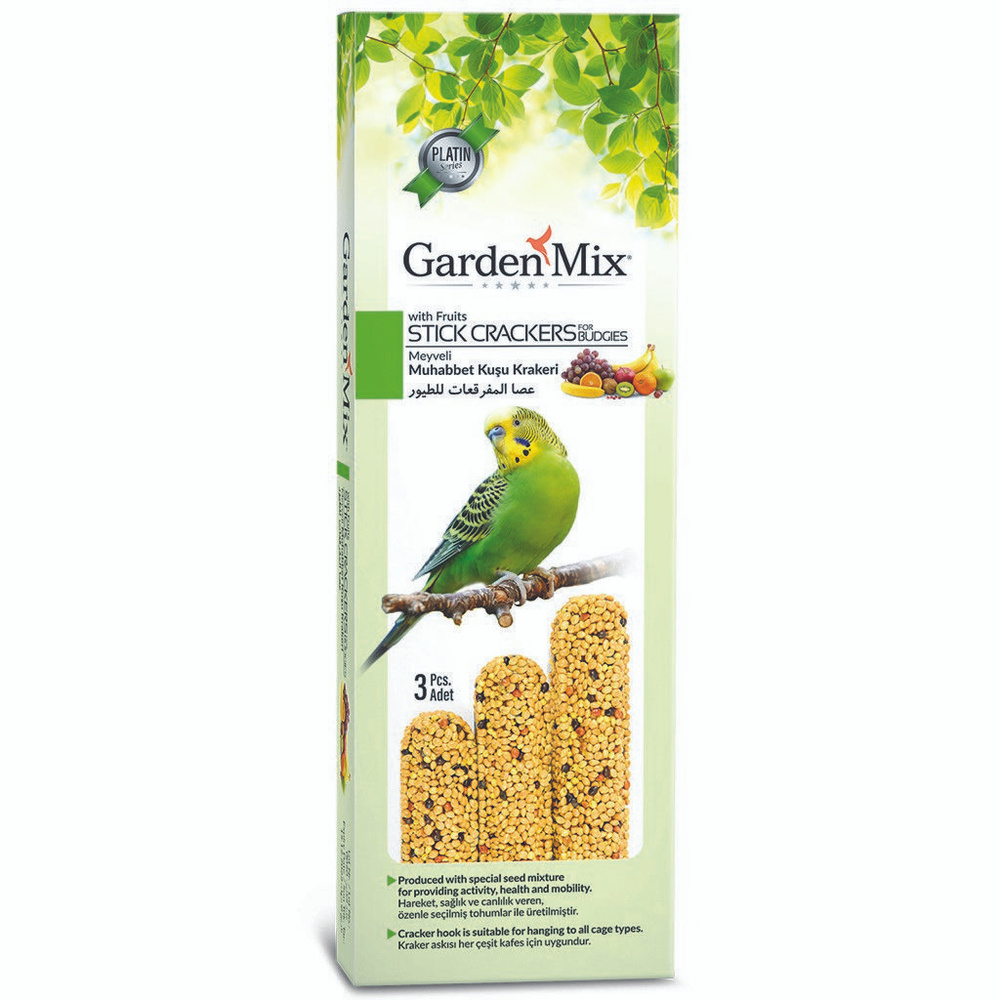 Корм для волнистых попугаев Крекеры Gardenmix Platinum Fruit Bird Cracker Triple, 3 шт.  #1