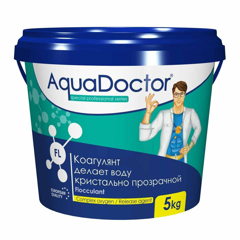 Коагулирующее средство для бассейна AquaDoctor FL в гранулах, 5 кг  #1