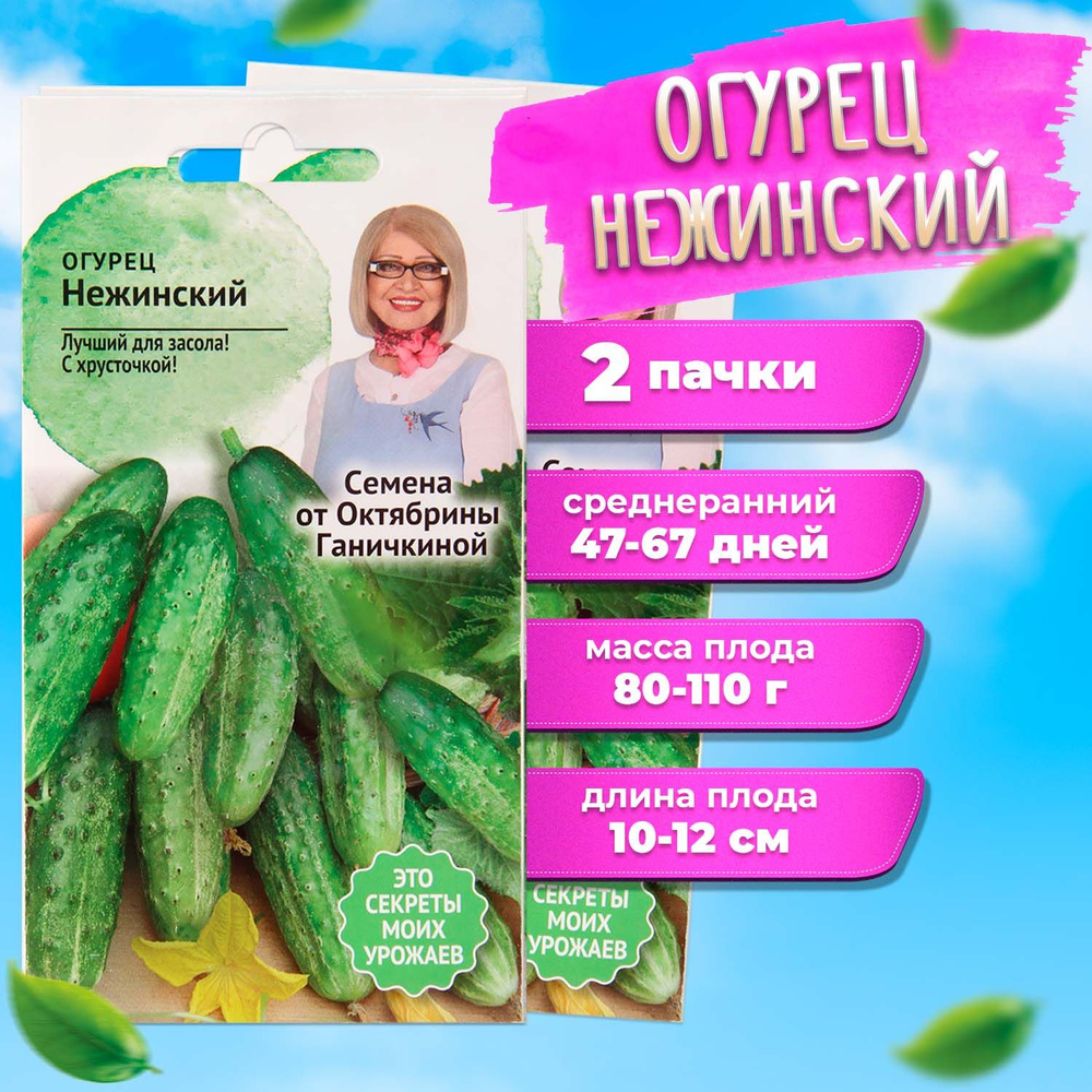 Набор семян Огурец Нежинский 10 шт - 2 уп. #1