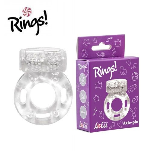 Lola Games Эрекционное кольцо с вибрацией Rings Axle-pin white #1