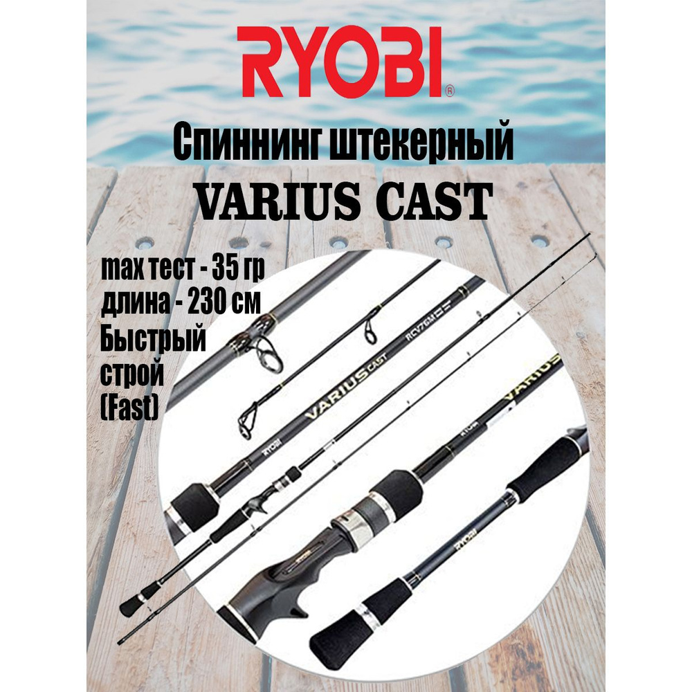 Удилище кастинговое RYOBI VARIUS CAST 2,30m 7-35g IM8 Trigger #1
