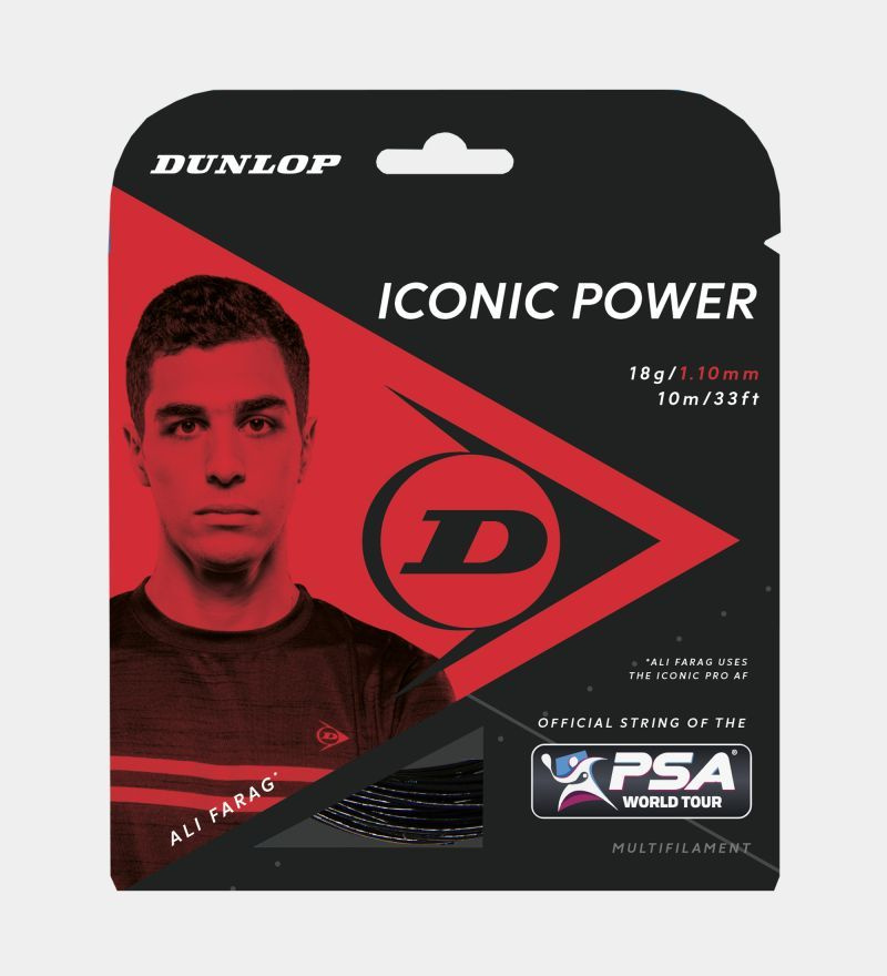 Струна для сквоша Dunlop ICONIC POWER 18G BLACK 10M SET (10метров) #1