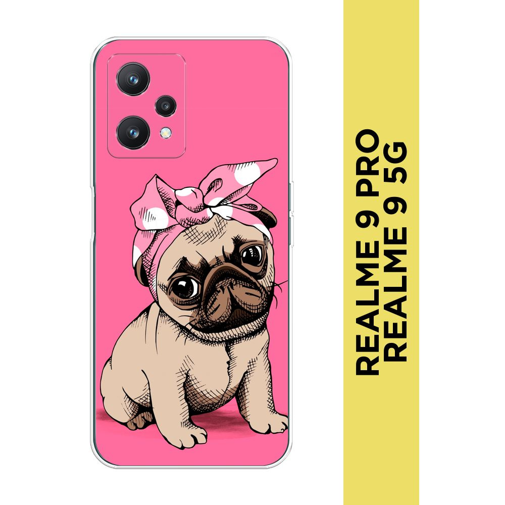 Силиконовый чехол на Realme 9 Pro/9 5G / Реалми 9 Про "Dog Pin-Up" #1