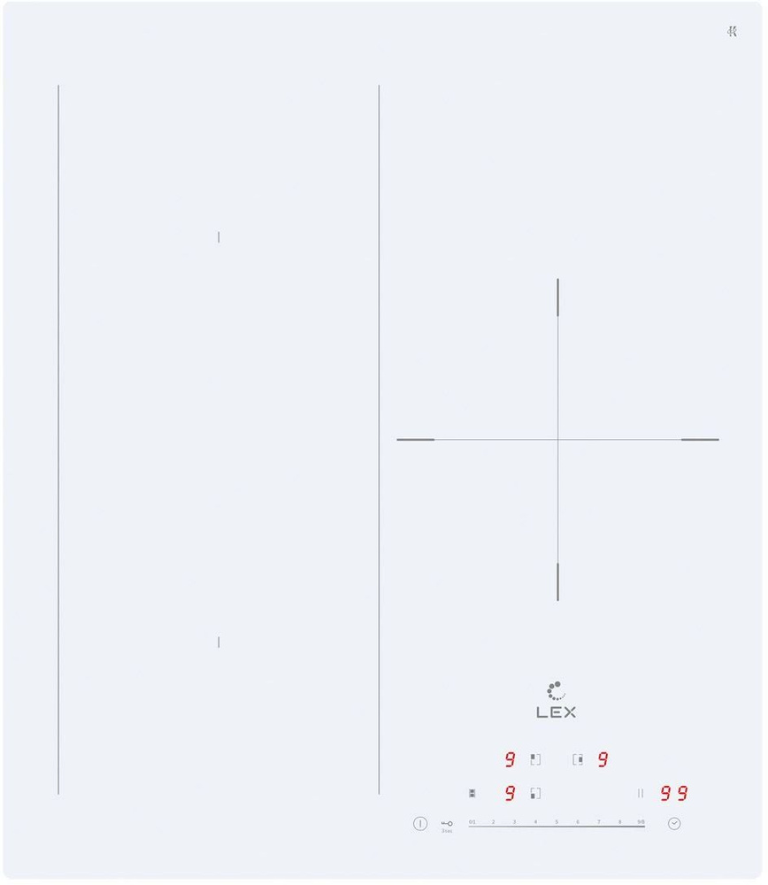 Индукционная варочная панель Lex EVI 431A WH белый 5700Вт 3 конфорки CHPE000036  #1