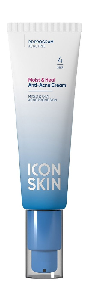 ICON SKIN Kрем для кожи, склонной к акне Moist & Heal увлажняющий, 50 мл  #1