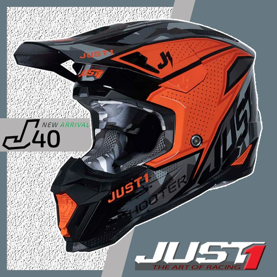 Кроссовый шлем JUST1 J40 SHOOTER XL(61-62) Camo/Orange/Black глянец #1