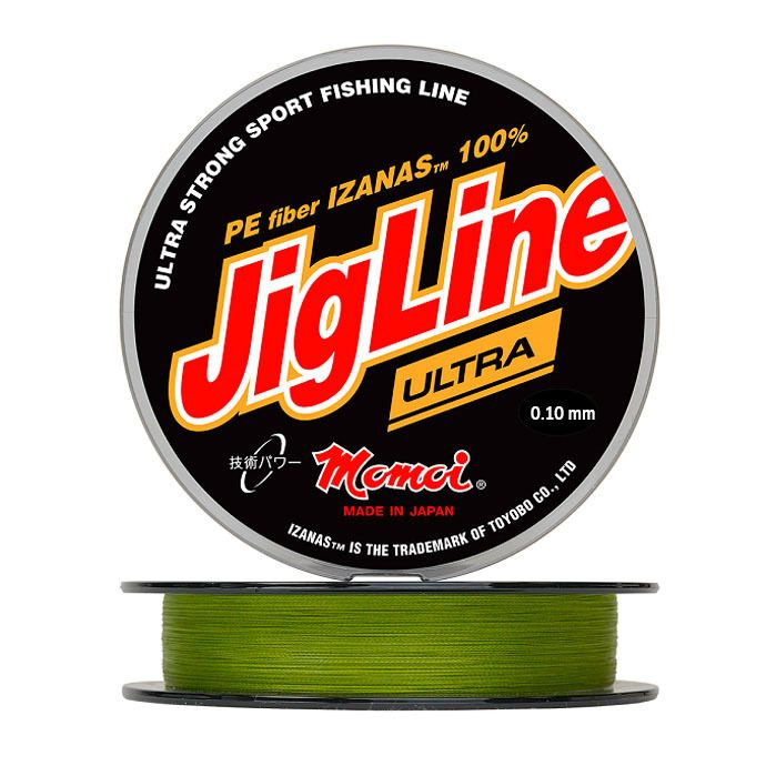 Шнур JigLine Ultra PE 0,10 мм., 7,0 кг, 100 м, хаки #1