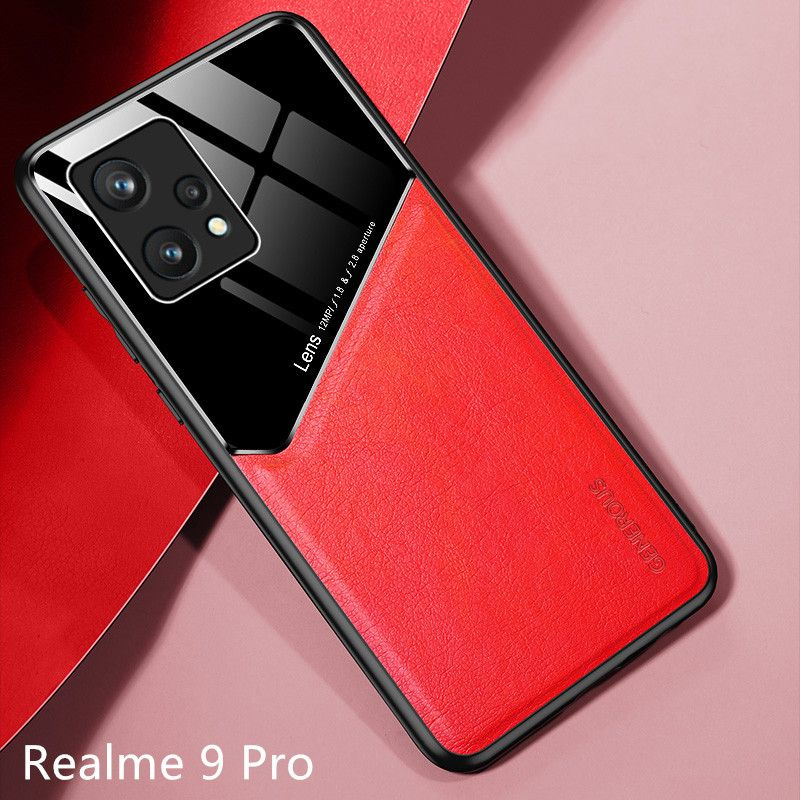 Кожа чехол для Realme 9 Pro Магнитное притяжение внутри ( Реалми 9 про 5G ) противоударный чехол  #1