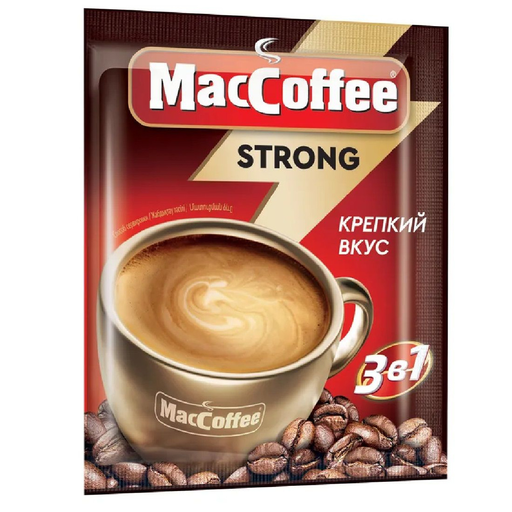 Кофейный напиток MacCoffee Strong 3в1, 10 пакетиков #1