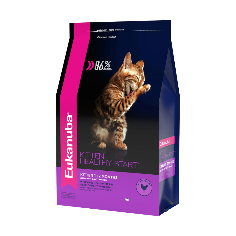 Корм Eukanuba Kitten для котят, с домашней птицей, 400 г #1