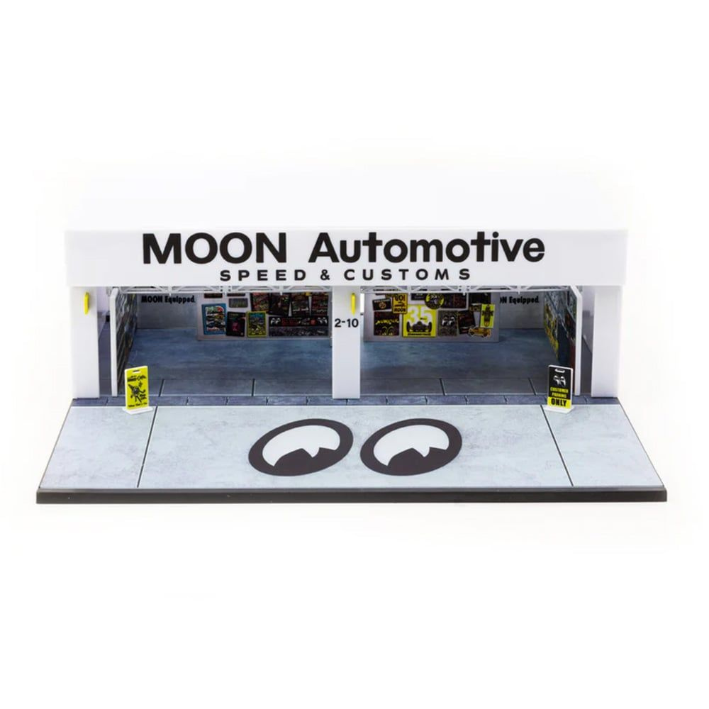 Машинка Tarmac Works 1/64 Mooneyes Pit Garage For Diecast Scale Model Car #1