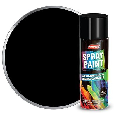 Аэрозольная эмаль PARADE SPRAY PAINT RAL 9005 Черный матовый #1