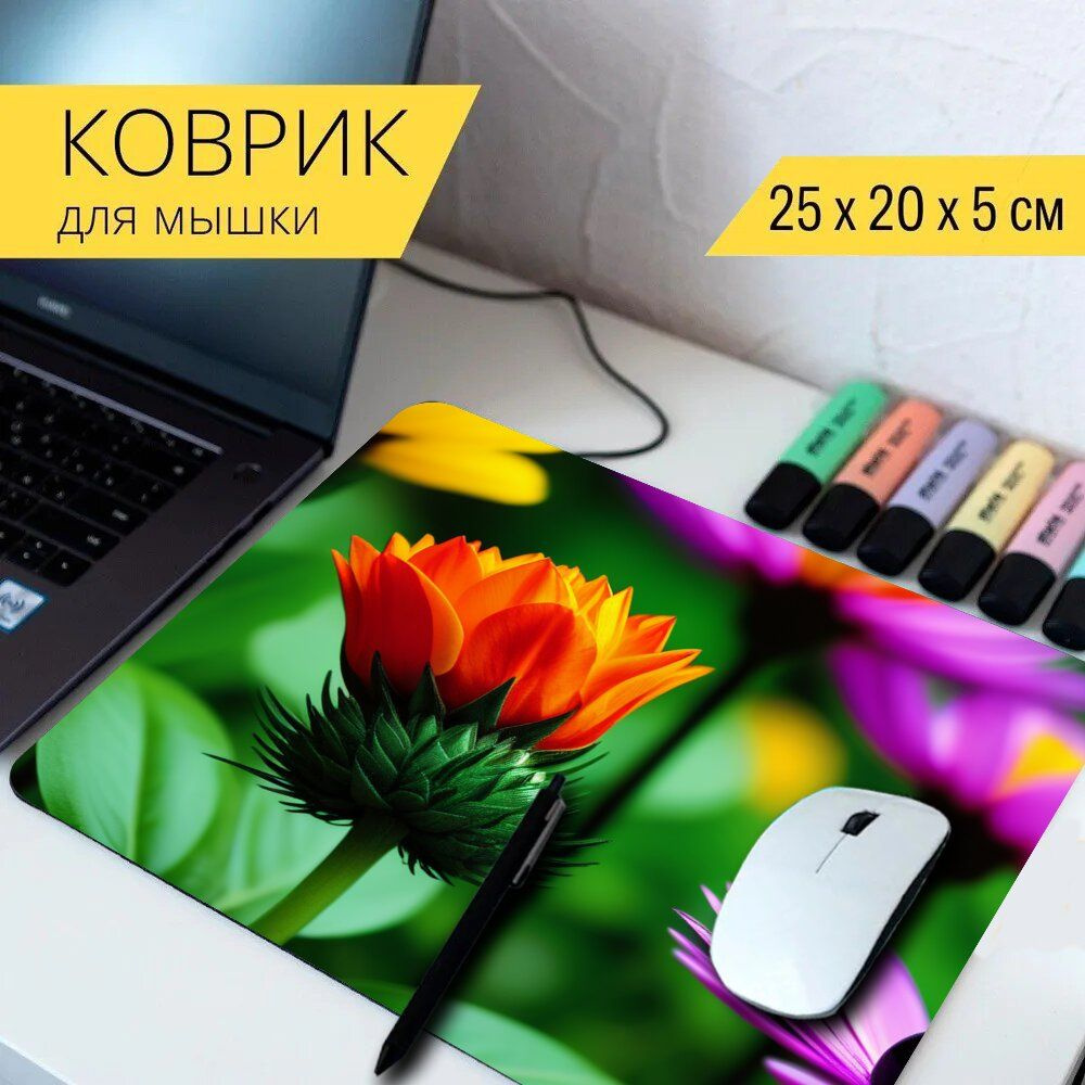 LotsPrints Коврик для мыши poc-PLACES-FLOWER-1198, разноцветный #1