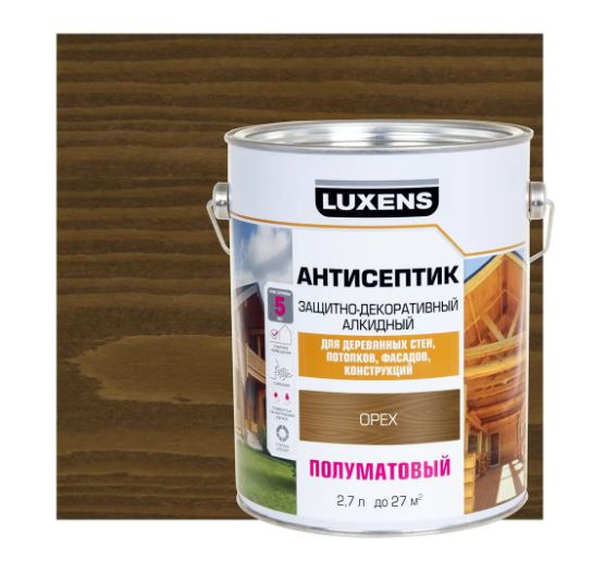 Антисептик алкидный Luxens полуматовый орех 2.7 л #1