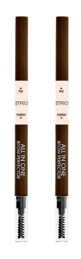 Catrice Карандаш для бровей All In One Brow Perfector, 3 в 1, тон 020 Medium Brown, 0.4 гр, 2 шт  #1