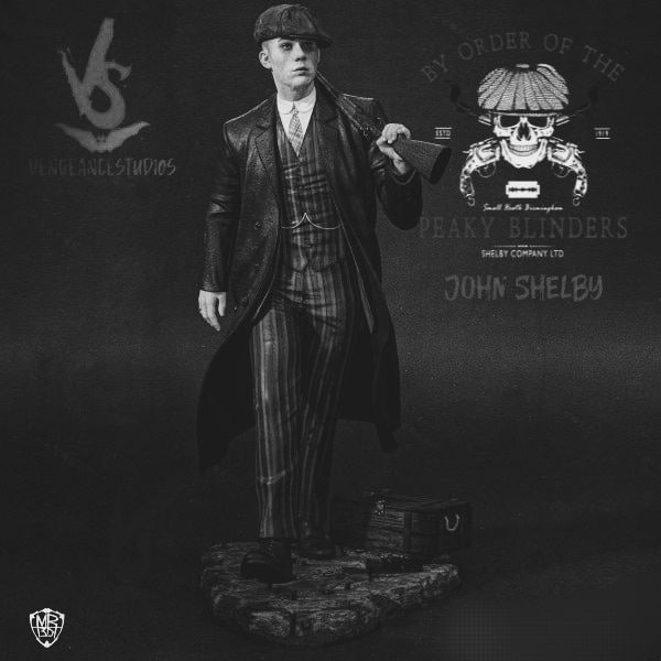 Фигурка john Shelby (не окрашенная - серого цвета, сборная из частей модель) уникальная  #1