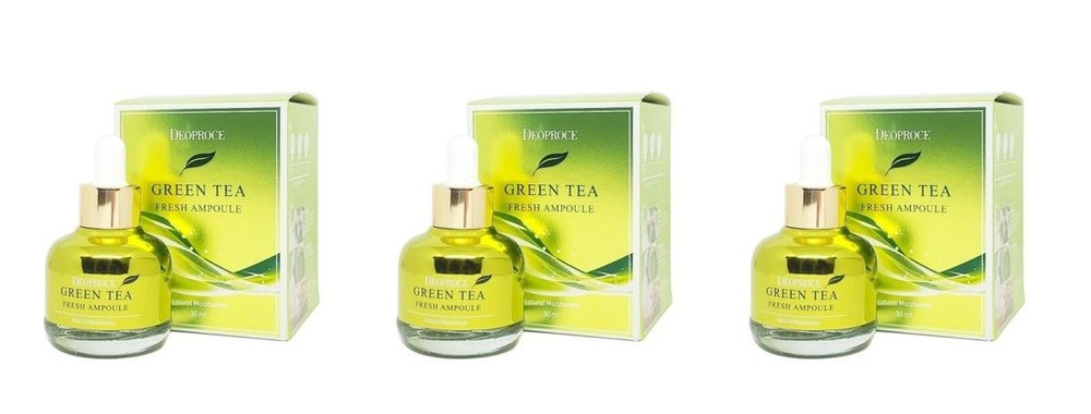 Deoproce Сыворотка для лица Green Tea Fresh Ampoule, с экстрактом зелёного чая, 30 мл, 3 шт  #1